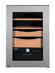Product image, Perspective: straight open empty, Humidor, Casing colour: stainless steel