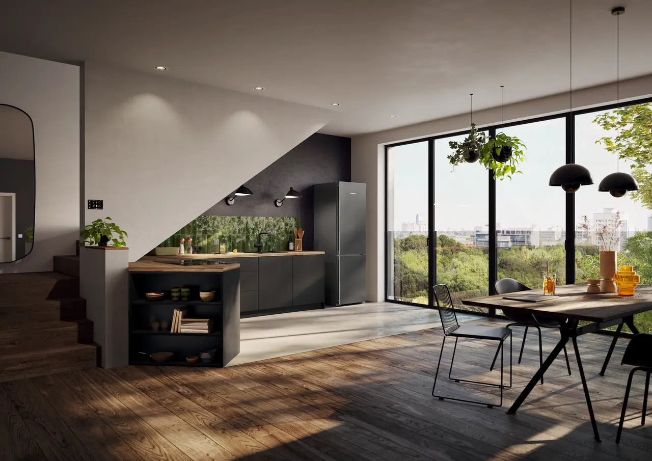 Изображение продукции, Перспектива: Внешние условия, Комбинированный холодильник-морозильник с EasyFresh и NoFrost