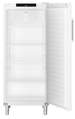 Produkt-Bild, Perspektive: gerade offen leer, Kühlgerät mit Umluftkühlung, Gehäusefarbe: Weiß, Türfarbe: Weiß