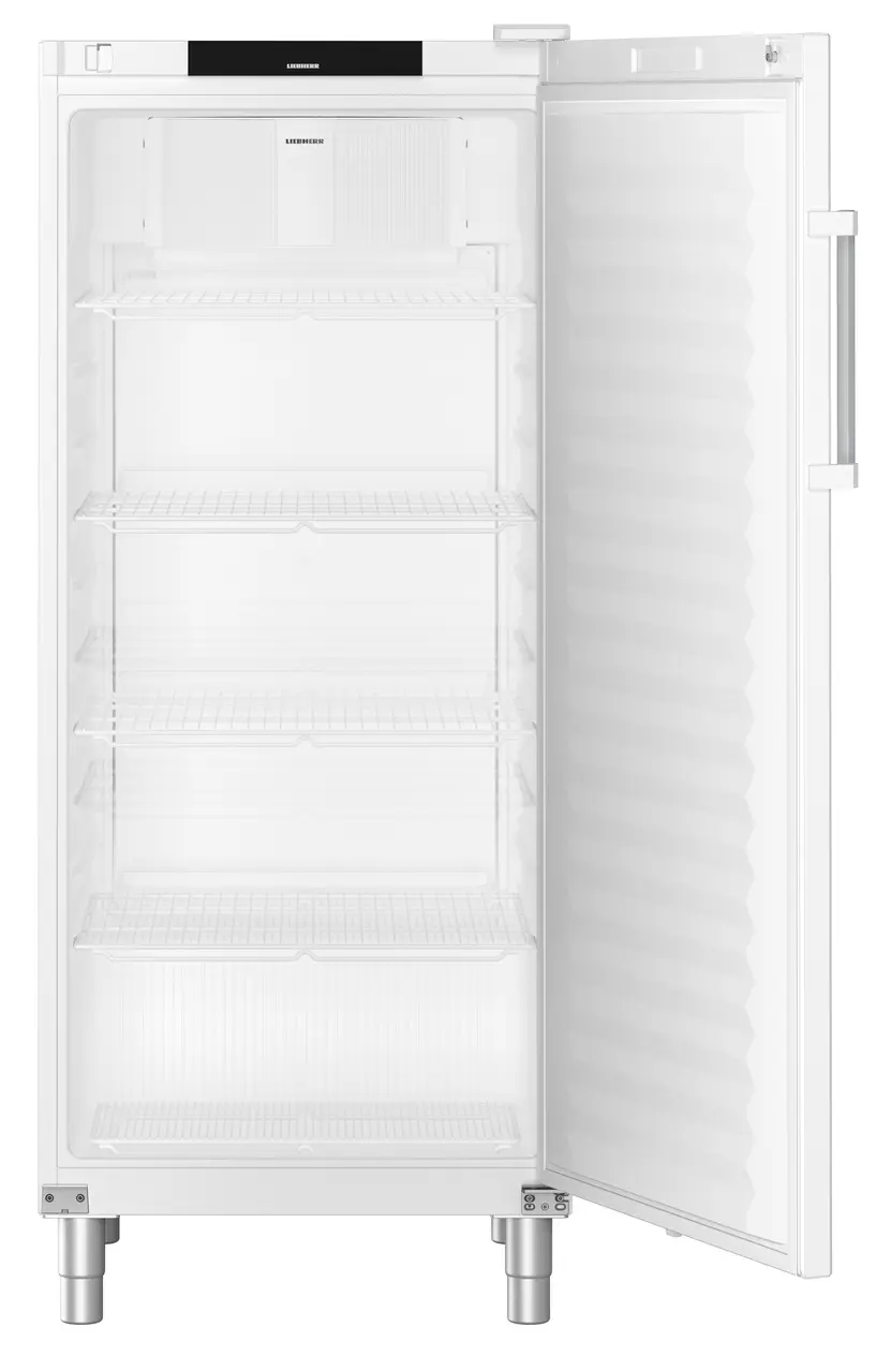 Produkt-Bild, Perspektive: gerade offen leer, Kühlgerät mit Umluftkühlung, Gehäusefarbe: Weiß, Türfarbe: Weiß