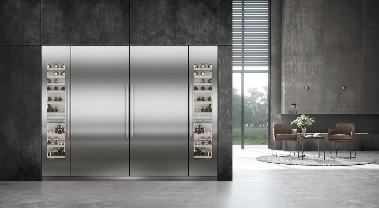 Изображение продукции, Перспектива: Внешние условия, Встраиваемый винный темперирующий шкаф, Цвет корпуса: серый
