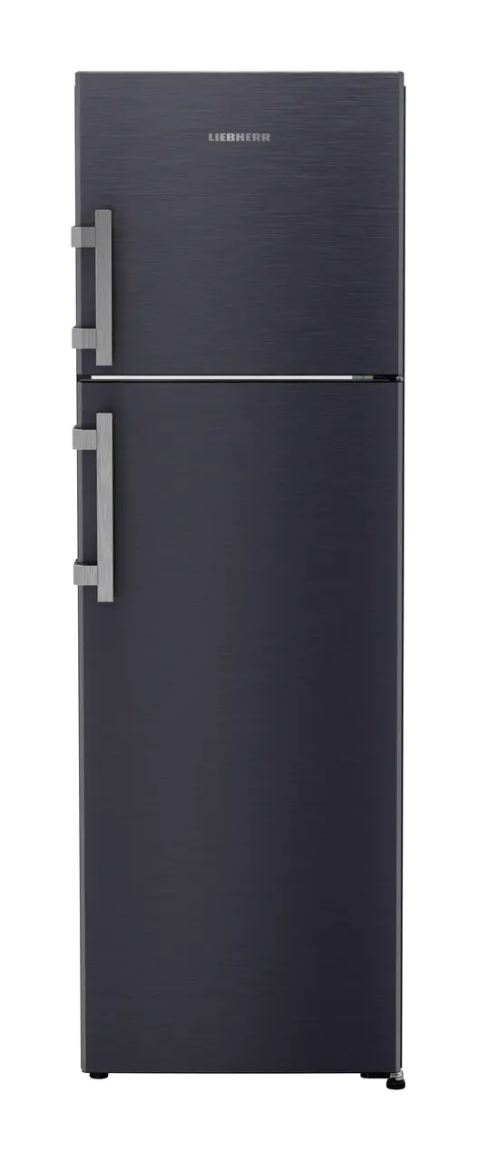 Product image, Perspective: straight closed, Fridge-freezer with NoFrost, Casing colour: grey, Door colour: Cobalt Steel