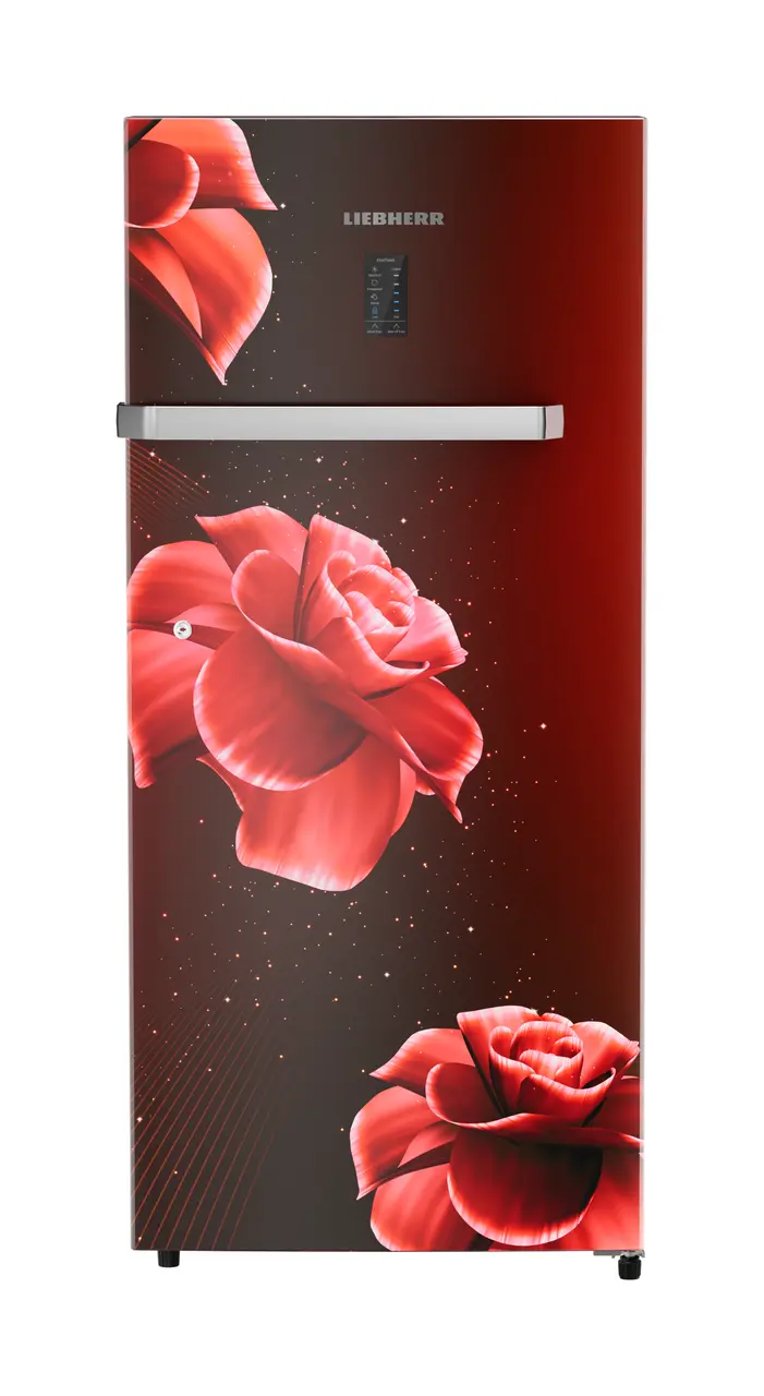 Product image, Perspective: straight closed, Single-door refrigerator 202 l in 4 star with iCoolTouch UI, Casing colour: red, Door colour: Red Divine