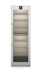 Product image, Perspective: straight closed empty, Multi-temperature wine cabinet, Casing colour: silver, Door colour: stainless steel