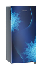 Product image, Perspective: oblique closed, Single-door fridge 186 l in 3 star with VegFresh box, Casing colour: blue, Door colour: Blue Mystiq