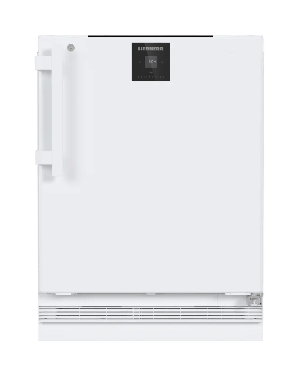 Изображение на продукта, Перспектива: Отпред, затворен, Лабораторен хладилник с конвекционно охлаждане, Цвят на корпуса: бял, Цвят на вратата: бял