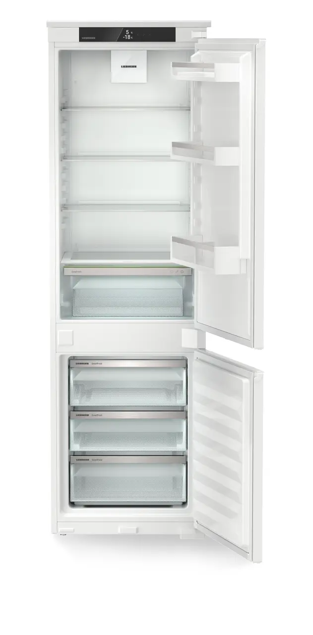 Product image, Perspective: straight open empty, Integrable fridge-freezer with EasyFresh and SmartFrost