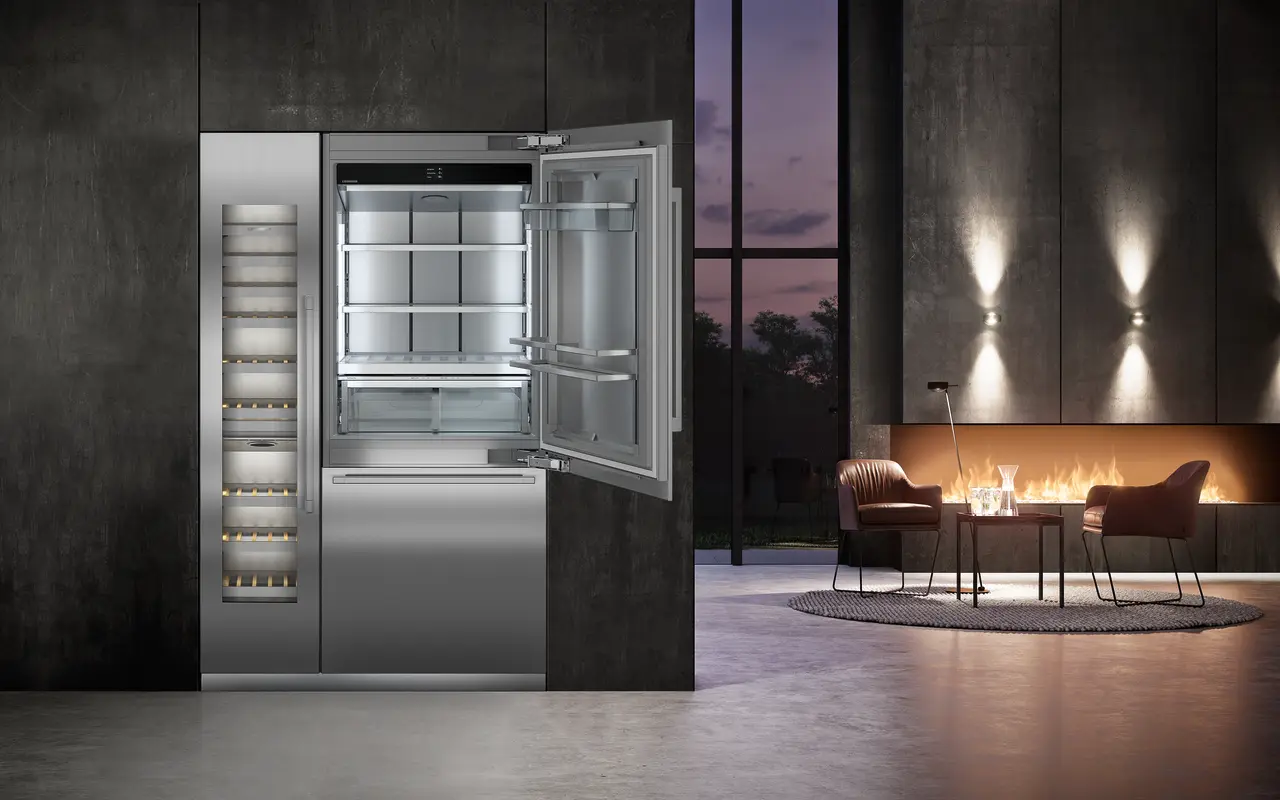 Product image, Perspective: milieu, Combined refrigerator-freezer with BioFresh and NoFrost for integrated use