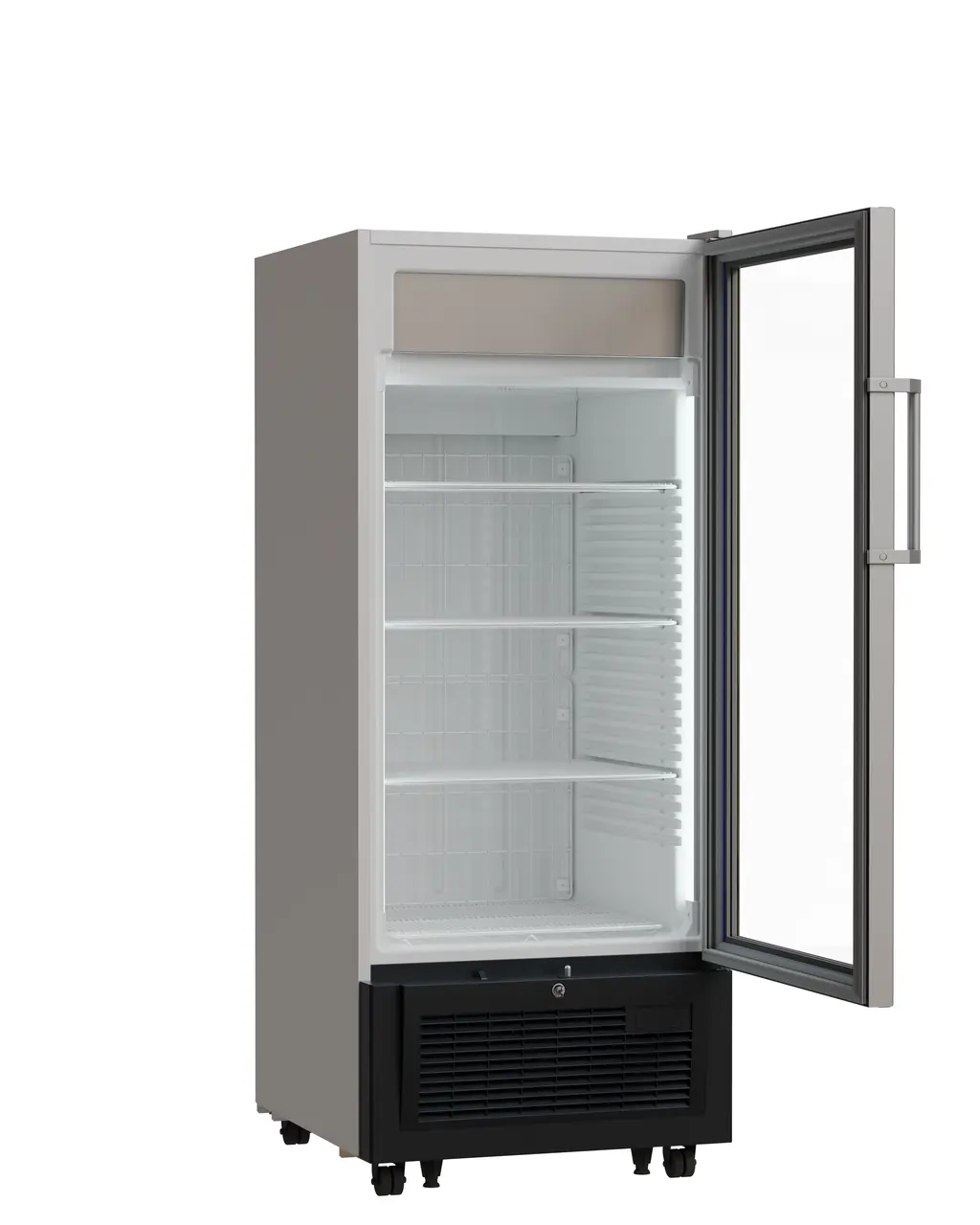 Product image, Perspective: oblique open empty, Forced-air freezer, Casing colour: white