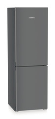 Product image, Perspective: oblique closed, Combined fridge-freezers with EasyFresh and NoFrost, Casing colour: DarkGrey, Door colour: DarkGrey