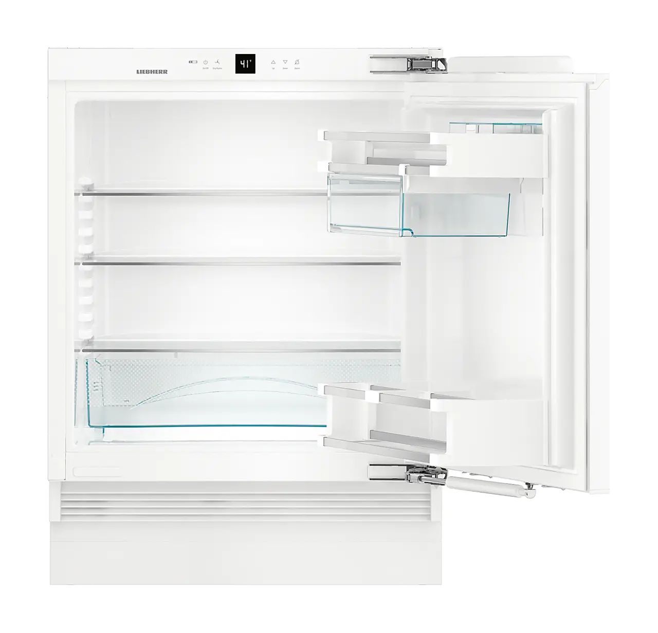 Product image, Perspective: straight open empty, Under-worktop refrigerator for integrated use