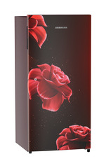 Product image, Perspective: oblique closed, Single-door refrigerator 191 l in 3 star with VegFresh box, Casing colour: red, Door colour: Red Divine