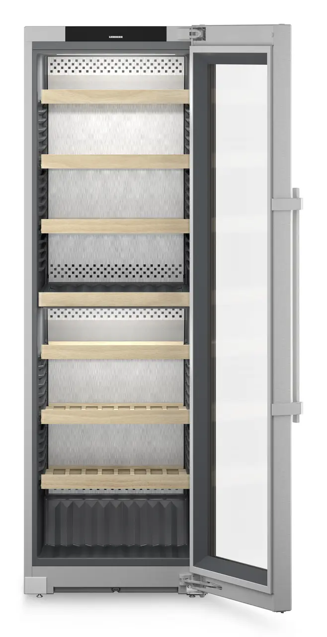 Product image, Perspective: straight open empty, Casing colour: silver, Door colour: stainless steel