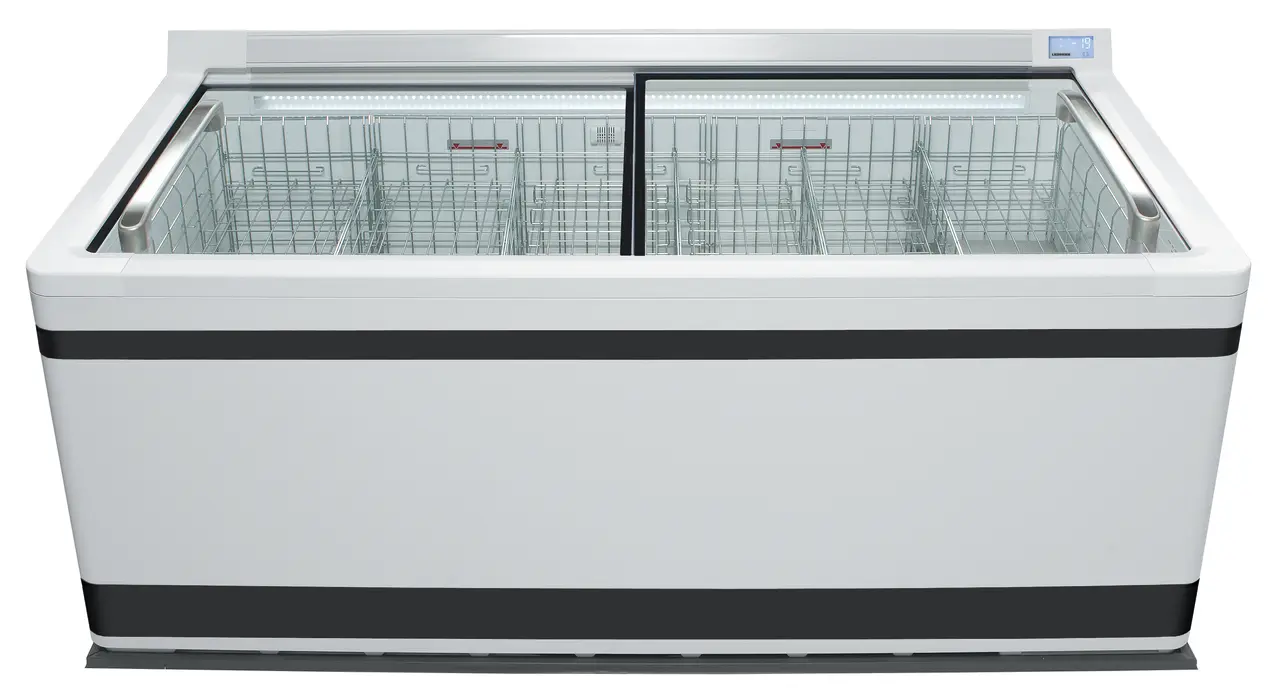 Image de produit, Perspective: Droit fermé vide, Réfrigérateur-coffre et congélateur-coffre de supermarché, Couleur de l’habillage: blanc