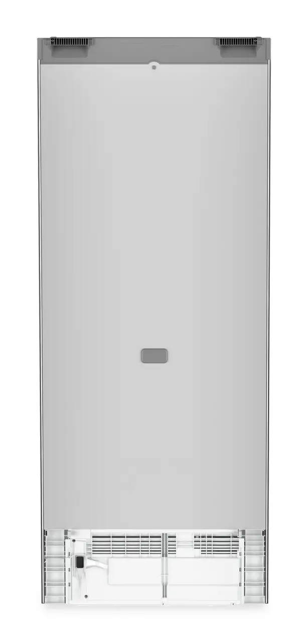 Product image, Perspective: back side, Fridge-freezer with BioFresh and NoFrost, Casing colour: silver, Door colour: stainless steel