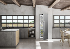 Produkt-Bild, Perspektive: Milieu, Standkühlschrank mit BioFresh, Gehäusefarbe: Silver, Türfarbe: Edelstahl