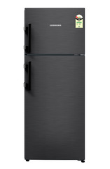 Product image, Perspective: straight closed, Fridge-freezer with NoFrost, Casing colour: grey, Door colour: BlackSteel