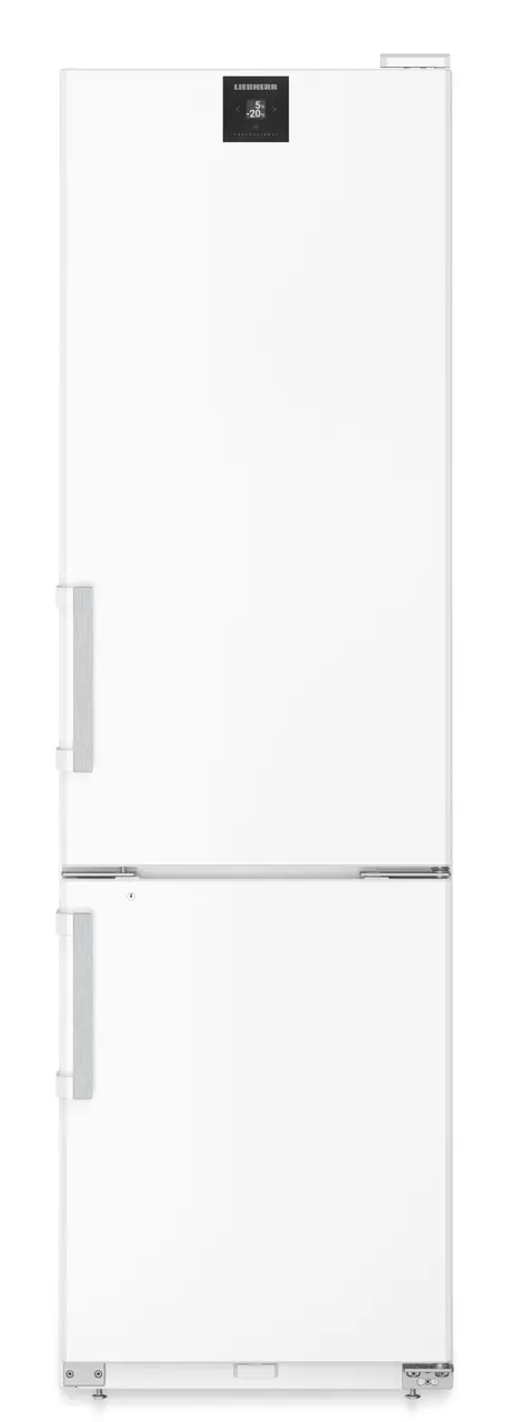Produkt-Bild, Perspektive: gerade geschlossen leer, Kühl-Gefrierkombination, Gehäusefarbe: Weiß, Türfarbe: Weiß