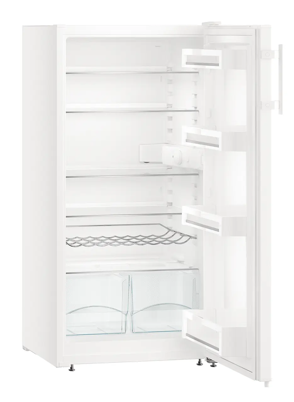 Image de produit, Perspective: Oblique ouvert vide, Réfrigérateur armoire, Couleur de l’habillage: blanc, Couleur de porte: blanc