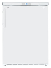 Produkt-Bild, Perspektive: gerade geschlossen, Unterbaufähiges Gefriergerät mit statischer Kühlung, Gehäusefarbe: Weiß, Türfarbe: Weiß