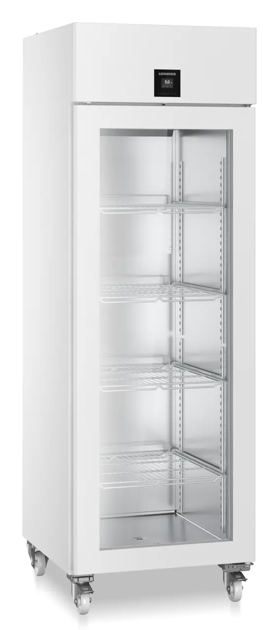 Product image, Perspective: oblique closed empty, Laboratory refrigerator with convection cooling, Casing colour: white, Door colour: white