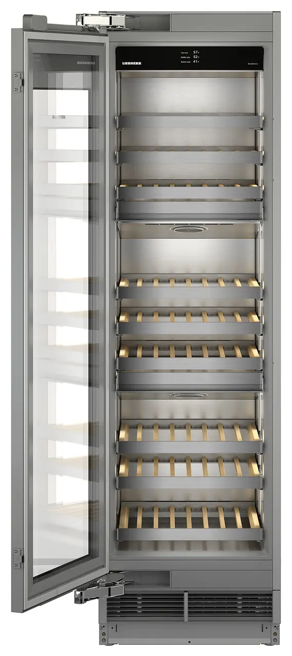 Product image, Perspective: special form, Built-in multi-temperature wine cabinet, Casing colour: grey