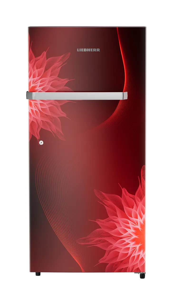 Product image, Perspective: straight closed, Single-door refrigerator 191 l in 3 star and horizontal handle, Casing colour: red, Door colour: Red Mystiq