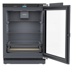 Slika izdelka, Perspektiva: Od spredaj, odprto, prazno, Vgradni podpultni hladilnik za pijače