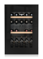 Product image, Perspective: straight closed decorated, Built-in multi-temperature wine cabinet, Casing colour: silver, Door colour: GlassBlack