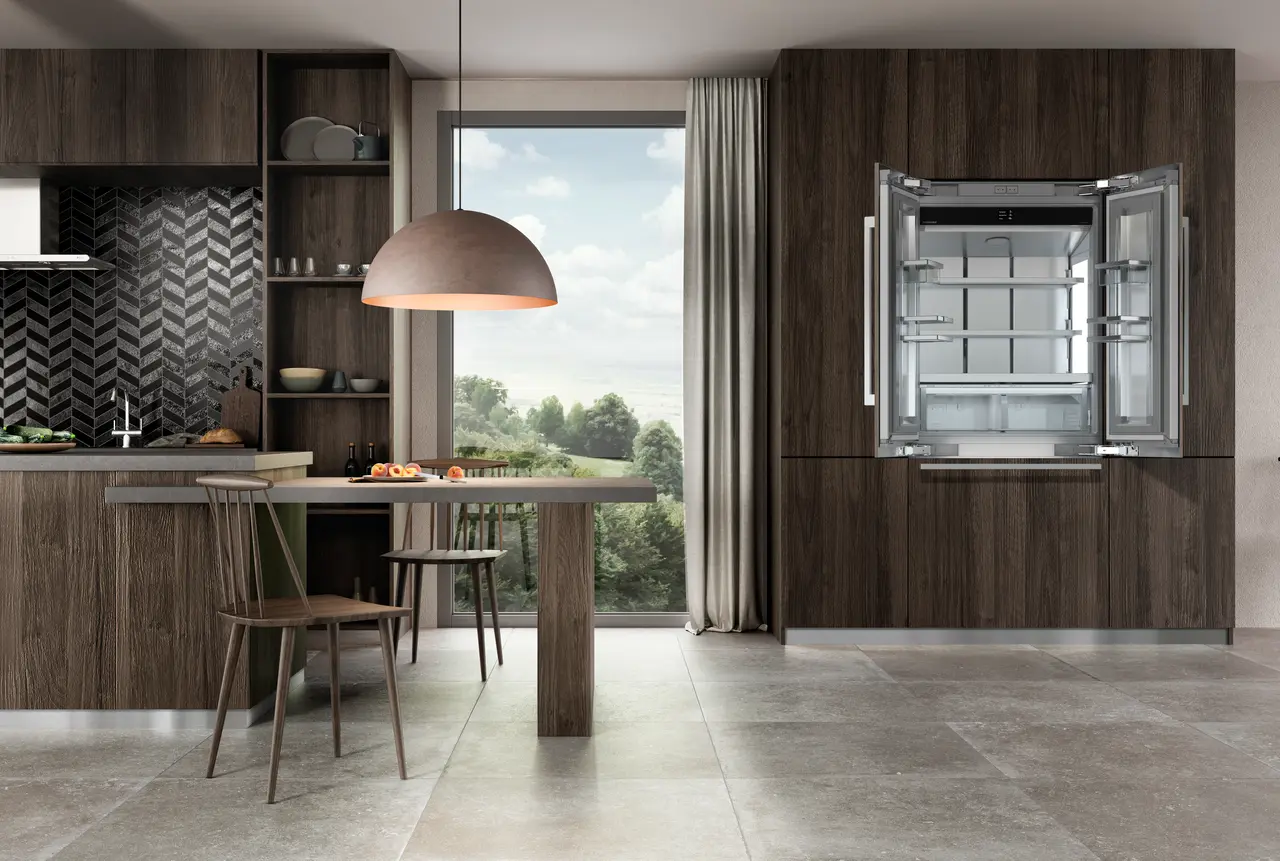 Product image, Perspective: milieu, Combined refrigerator-freezer with BioFresh and NoFrost for integrated use