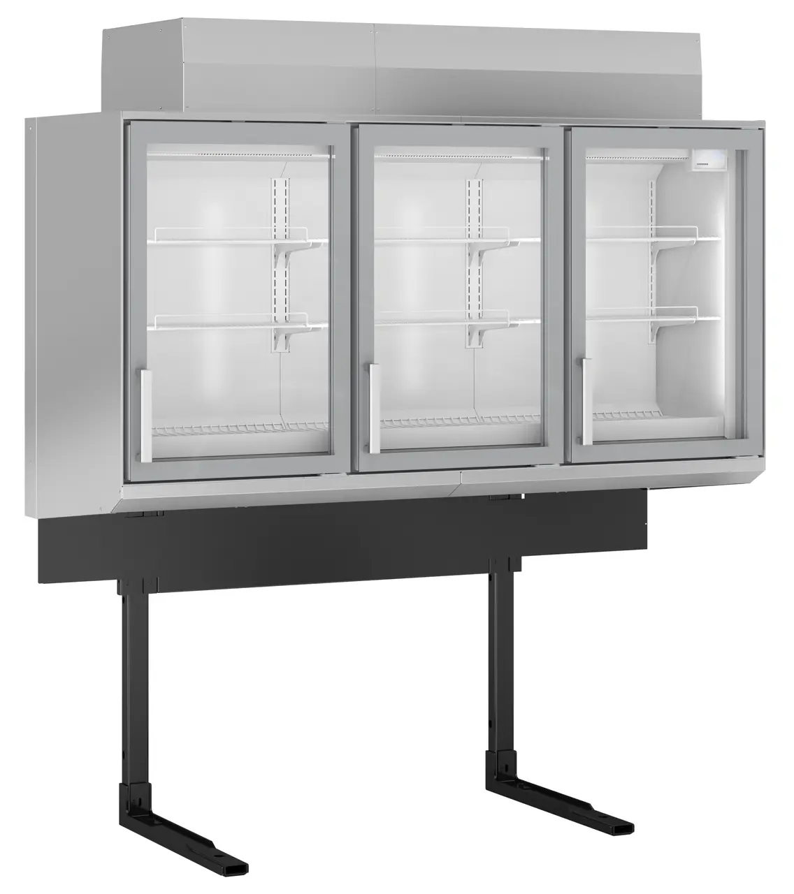 Image de produit, Perspective: Forme spéciale, Congélateur haut supermarché, Couleur de l’habillage: gris