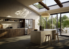 Изображение продукции, Перспектива: Внешние условия, Встраиваемый комбинированный холодильник-морозильник с EasyFresh и NoFrost