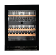 Product image, Perspective: straight closed empty, Built-under multi-temperature wine cabinet, Casing colour: silver, Door colour: GlassBlack