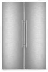 Изображение на продукта, Перспектива: Отпред, затворен, Комбинация Side-by-Side, Цвят на корпуса: фино сребро, Цвят на вратата: благородна стомана
