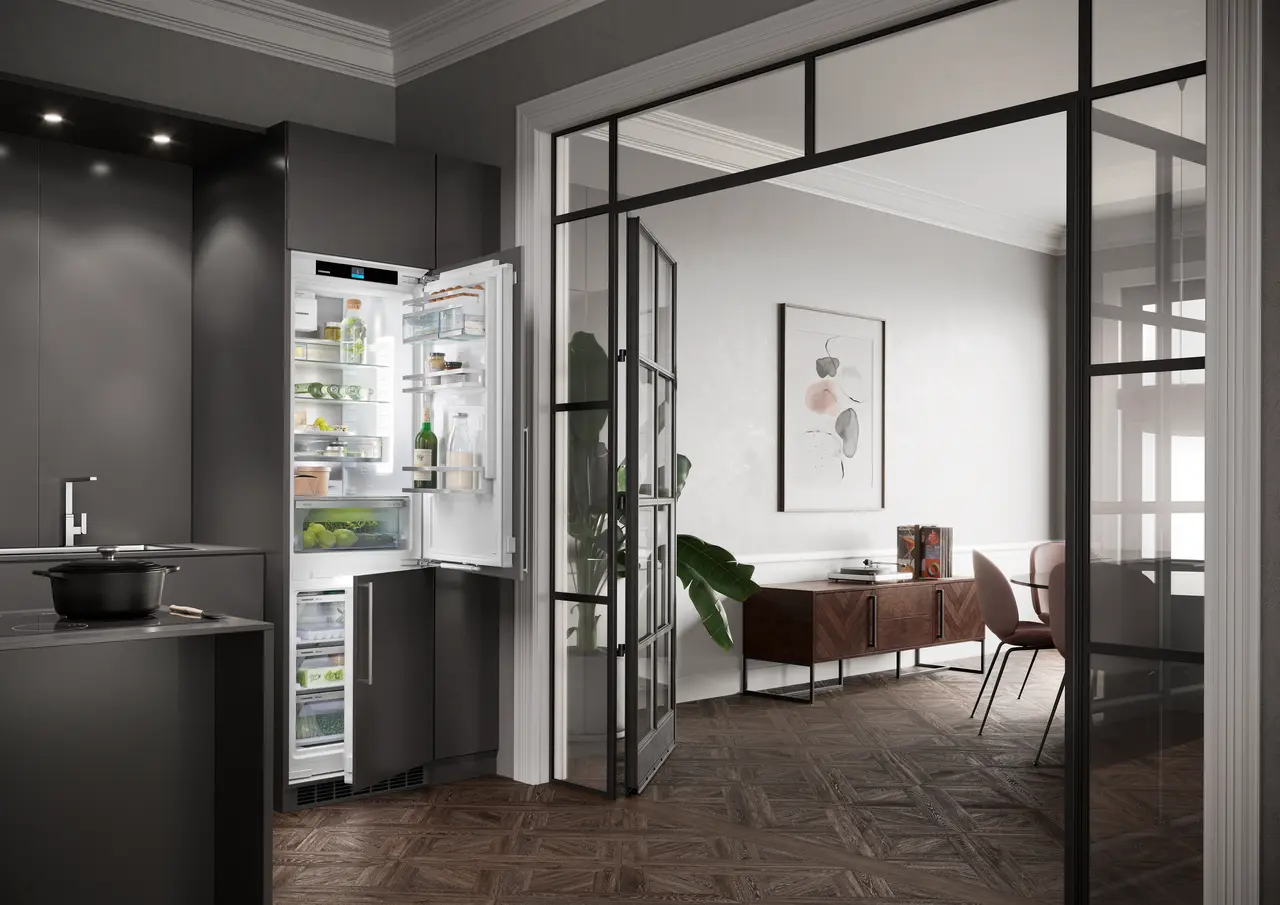 Product image, Perspective: milieu, Integrable fridge-freezer with EasyFresh and NoFrost