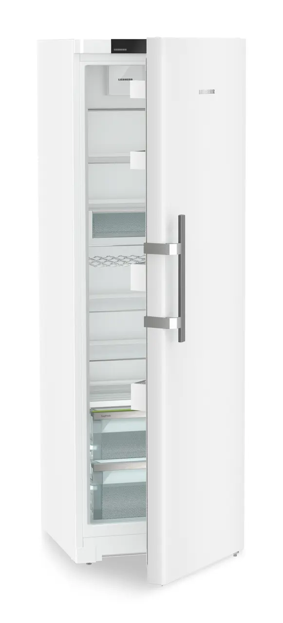 Изображение продукции, Перспектива: Под углом, с полуоткрытой дверцей, без продуктов, Холодильный шкаф с EasyFresh, Цвет корпуса: белый, Цвет дверцы: белый