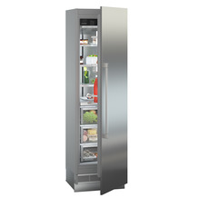 Product image, Perspective: oblique half-open decorated, Refrigerator with BioFresh for integrated use, Casing colour: grey