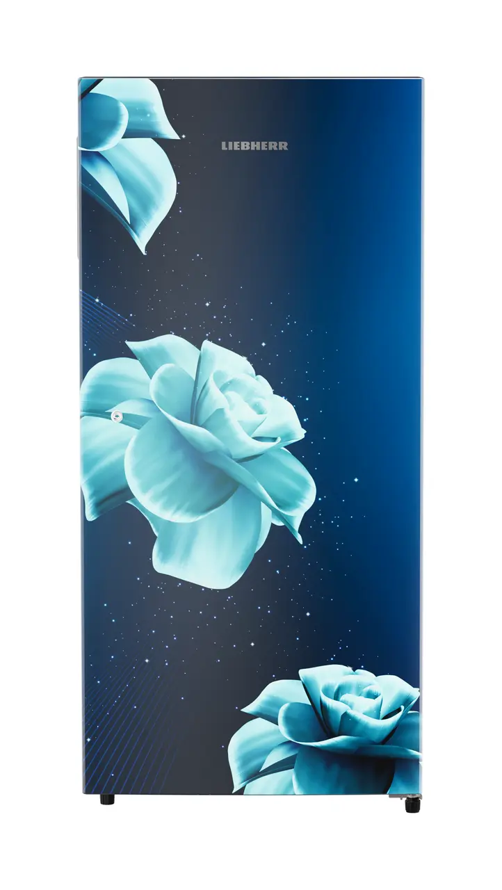 Product image, Perspective: straight closed, Single-door refrigerator 191 l in 3 star with VegFresh box, Casing colour: blue, Door colour: Blue Divine