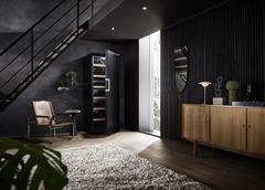 Product image, Perspective: milieu, Wine storage cabinet, Casing colour: black, Door colour: black
