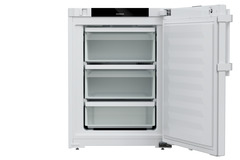 Product image, Perspective: straight open empty, Laboratory freezer with static cooling, Casing colour: white, Door colour: white