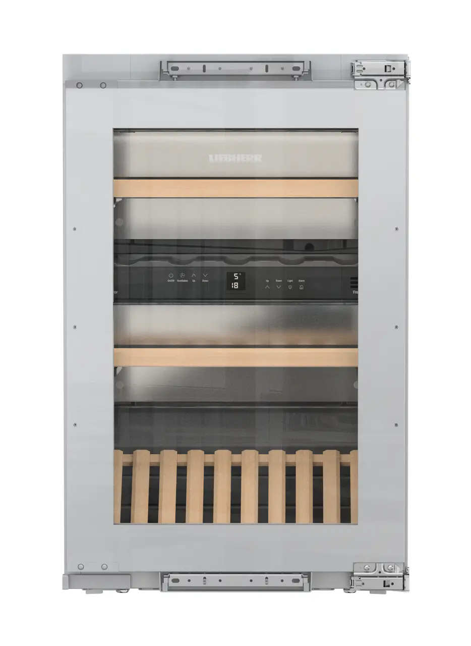 Product image, Perspective: straight closed empty, Built-in multi-temperature wine cabinet, Casing colour: silver, Door colour: silver
