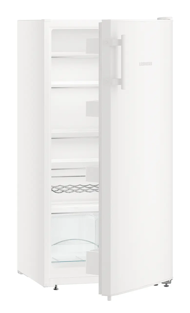 Image de produit, Perspective: Oblique semi-ouvert vide, Réfrigérateur armoire, Couleur de l’habillage: blanc, Couleur de porte: blanc
