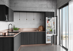 Produktbillede, Perspektiv: Atmosfære, Integrerbart køle- og fryseskab med BioFresh Professional og SmartFrost