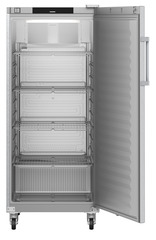 Product image, Perspective: straight open empty, Forced-air refrigerator, Casing colour: stainless steel, Door colour: stainless steel