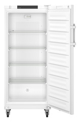 Product image, Perspective: straight open empty, Laboratory freezer with an interior free of ignition sources, Casing colour: white, Door colour: white