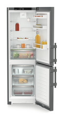 Obrázok produktu, Perspektíva: Spredu, spotrebič otvorený, dekorovaný, Kombinácia chladničky a mrazničky s EasyFresh a NoFrost