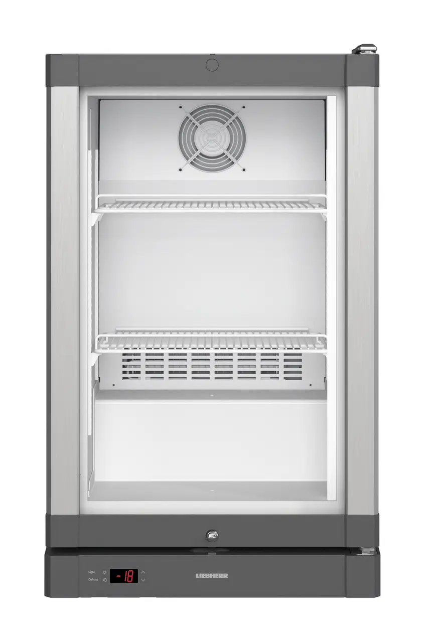 Product image, Perspective: straight closed empty, Counter top freezer with dynamic cooling, Casing colour: silver, Door colour: silver