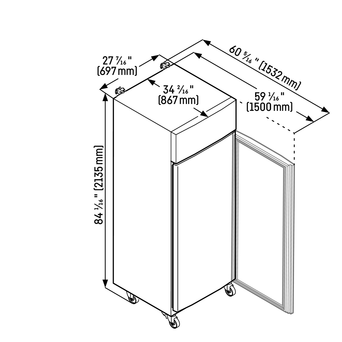 SRPvh 6501 Perfection Laboratory refrigerator with convection