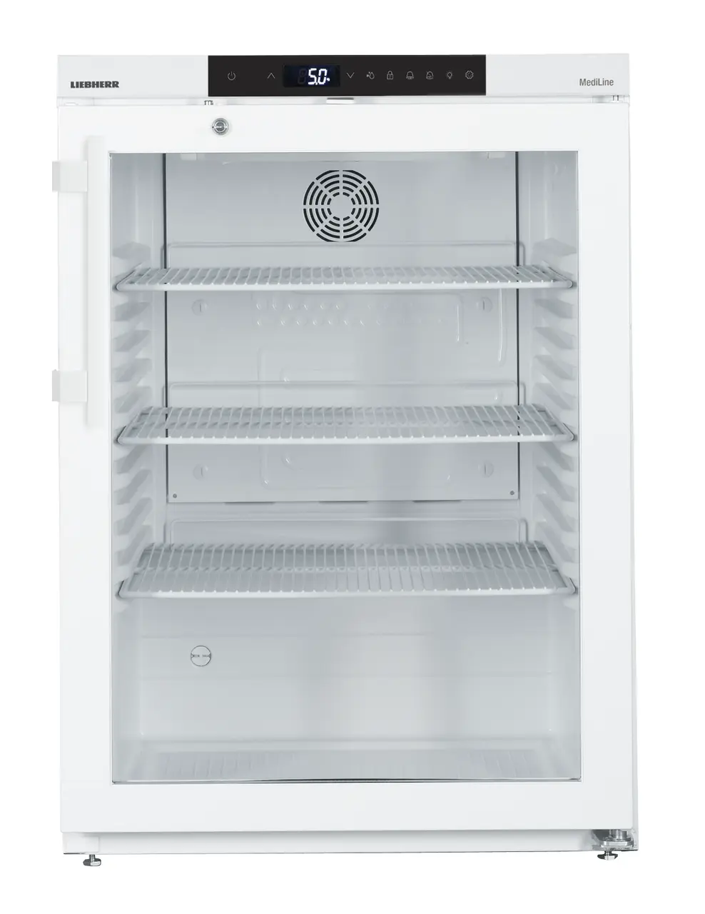 Product image, Perspective: straight closed empty, Lab refrigerator with Comfort electronic controller, Casing colour: white