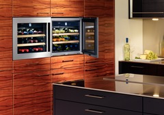Product image, Perspective: milieu, Built-in wine storage cabinet, Casing colour: silver, Door colour: stainless steel